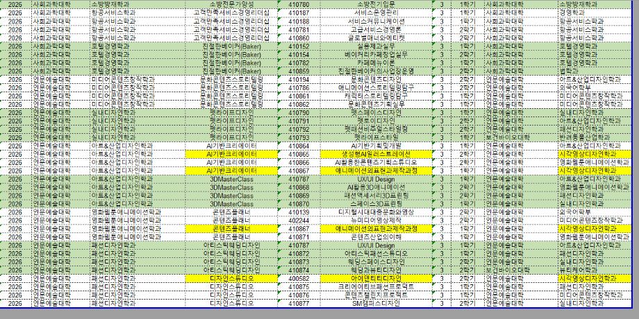 2026학년도 모듈
